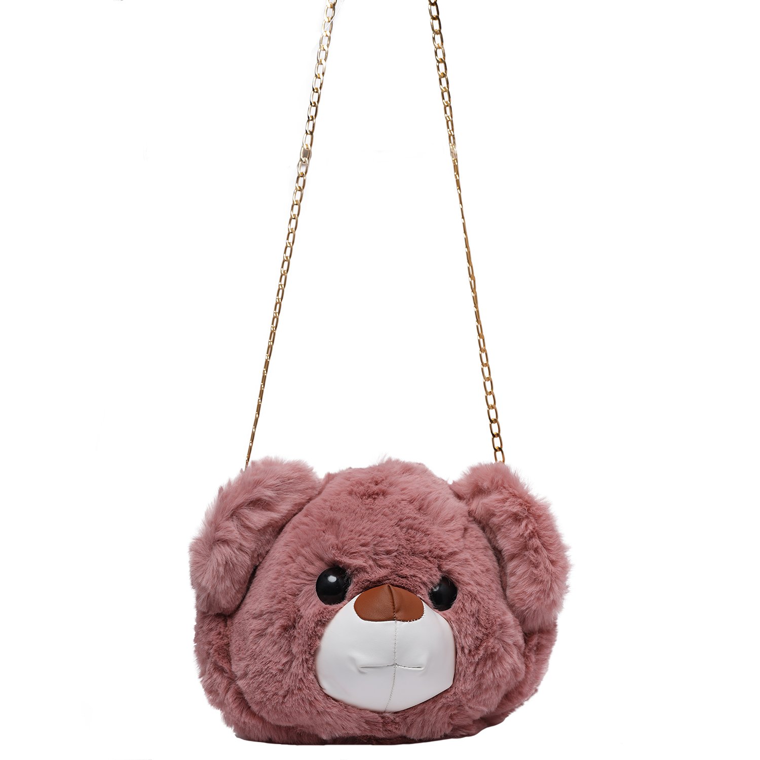 Teddy Fur Lightweight shoulder sling bags with metal Strap – Thegiftso Com