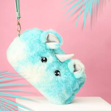 Furry Soft Multipurpose Unicorn Pouch for Stationery or Cosmetic