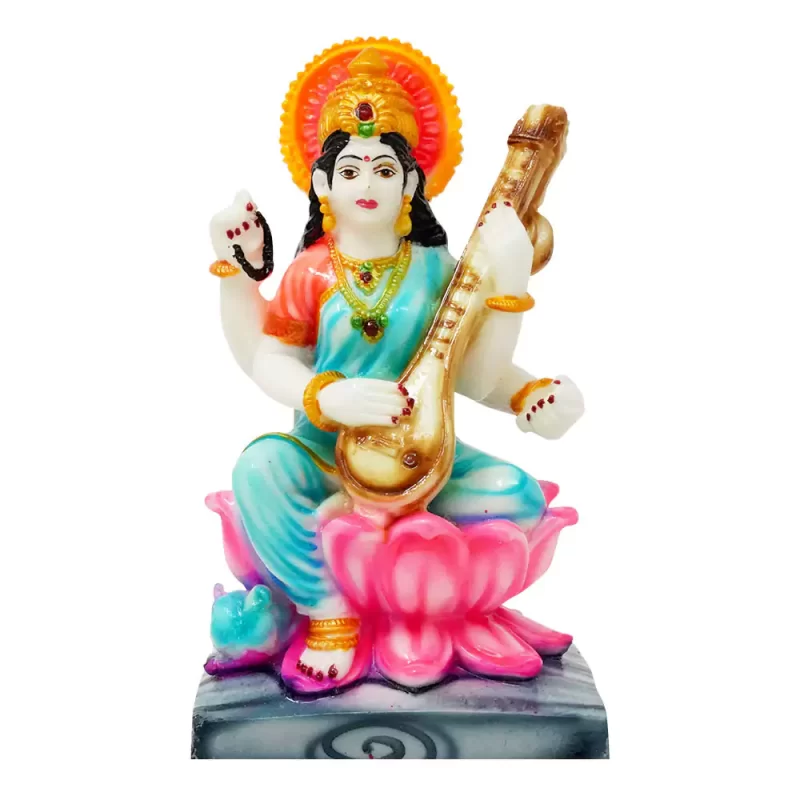 Goddess Saraswati Idol for Temple, Car dashboard, Table