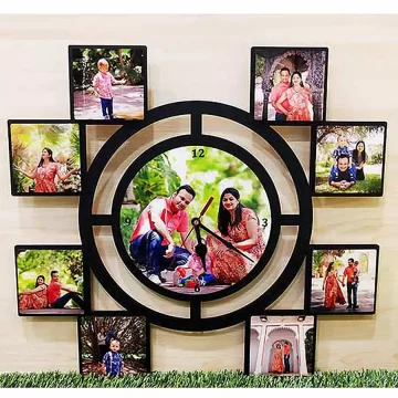 9 photos Square Wooden Wall Clock
