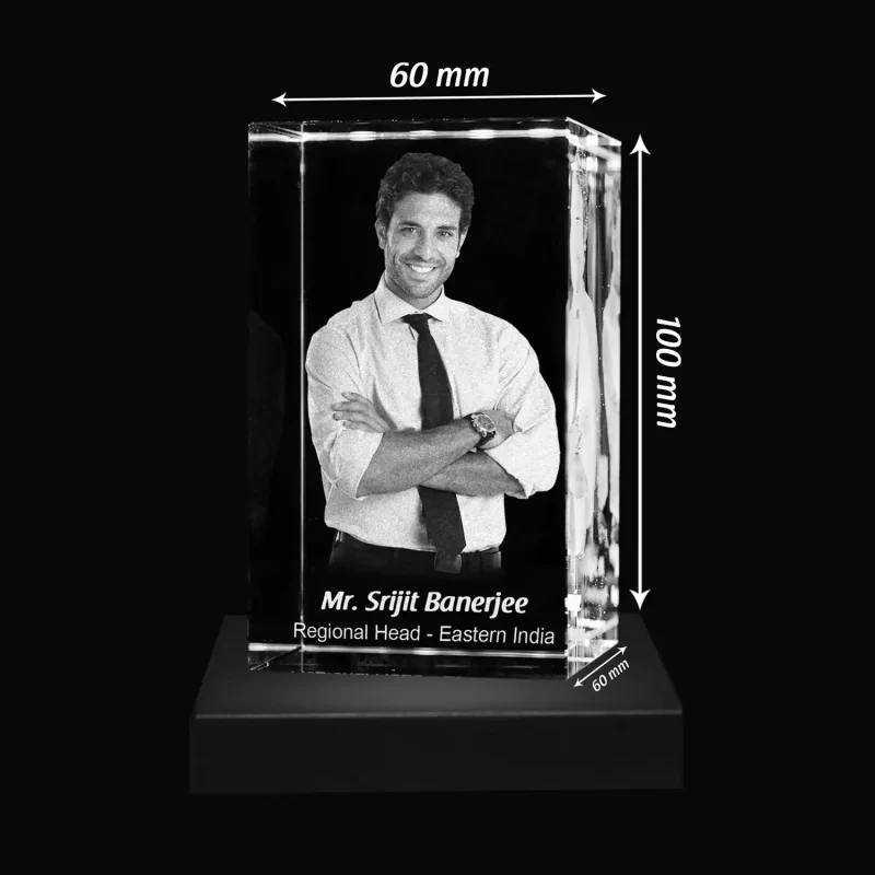 Buy Personalized Father's Day Gift From Daughter, Room Decor, Hologram  Picture, Laser Etched Picture, Customized 3D Photo Crystal Portrait Online  in India - Etsy